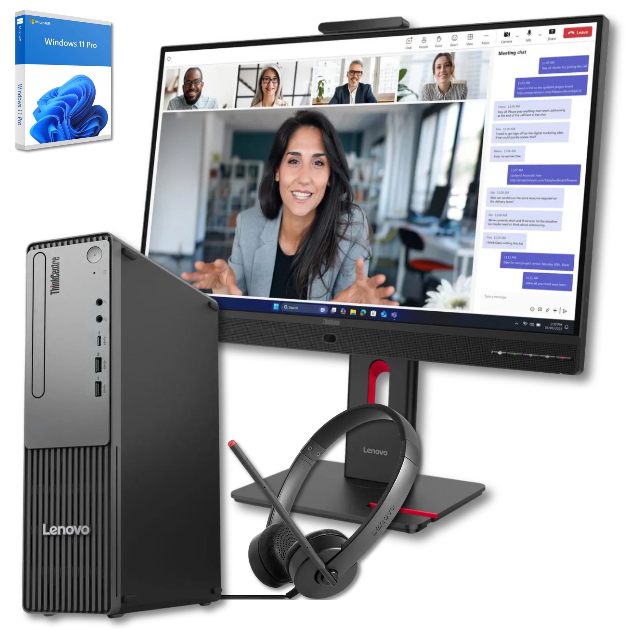Bundle Lenovo Neo 30s Gen 5 SFF | Intel Core i5-13420H | Ram 16GB | SSD 512GB Monitor ThinkVision 24" VoIP Windows 11 Pro - NUOVO