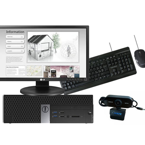 DELL OptiPlex 3040 Desktop SFF + Monitor LG 24" FullHD LED + mouse e tastiera wireless + webcam