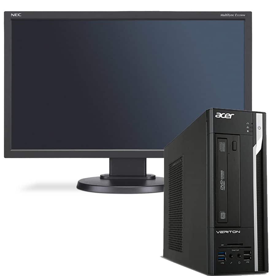 Acer Veriton X2632G + Monitor Nec E233WM