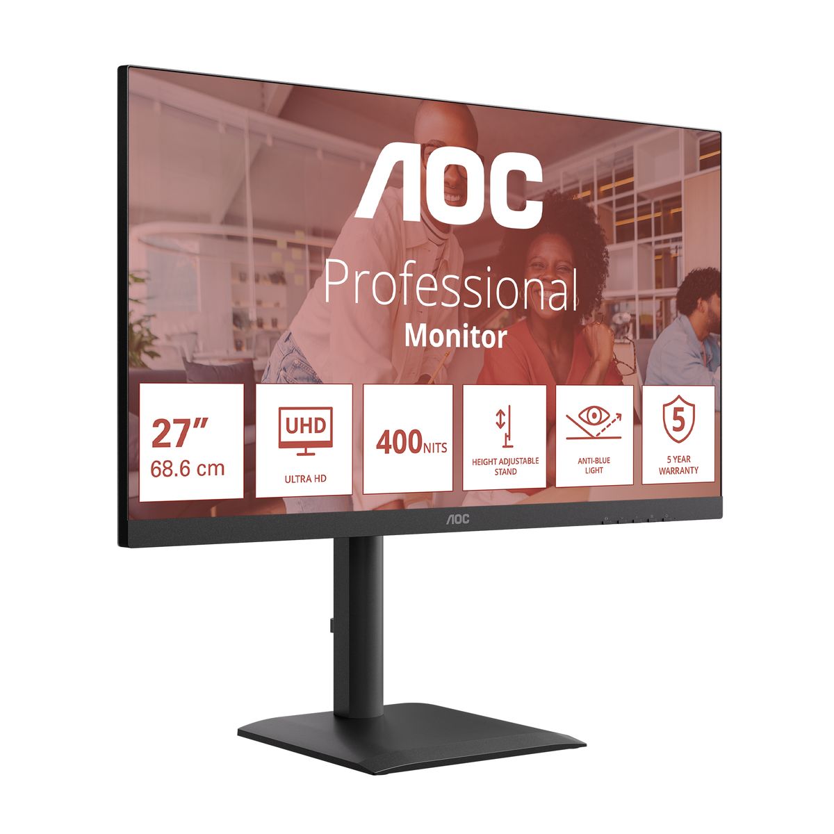 AOC 27 3840x2160 60Hz hdmix2 dp usb hub