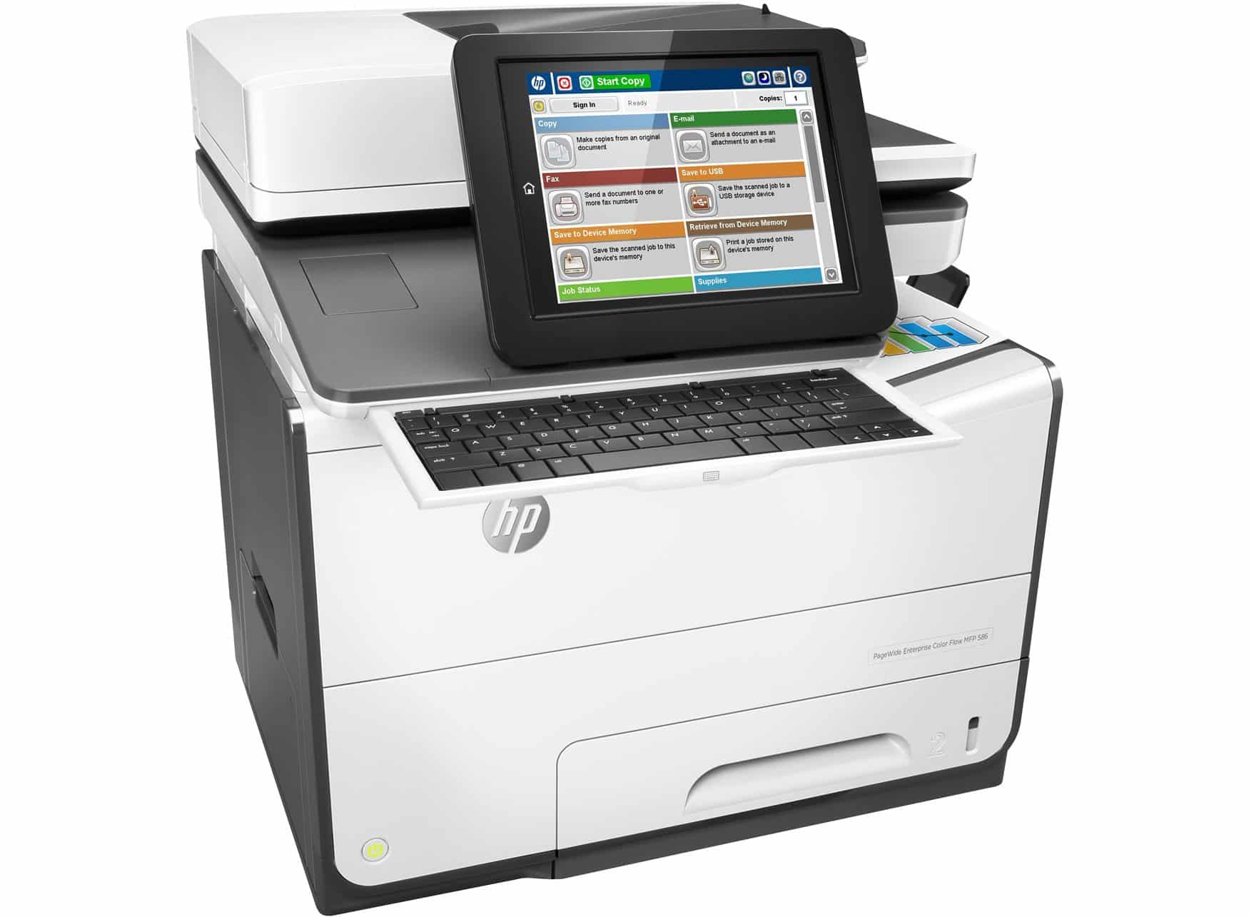 HP PageWide Enterprise Color Flow MFP 586z Inkjet-Multifunktionsgerät A4 2400 x 1200 DPI 75 Seiten pro Minute Duplex-NETZWERK-Fax