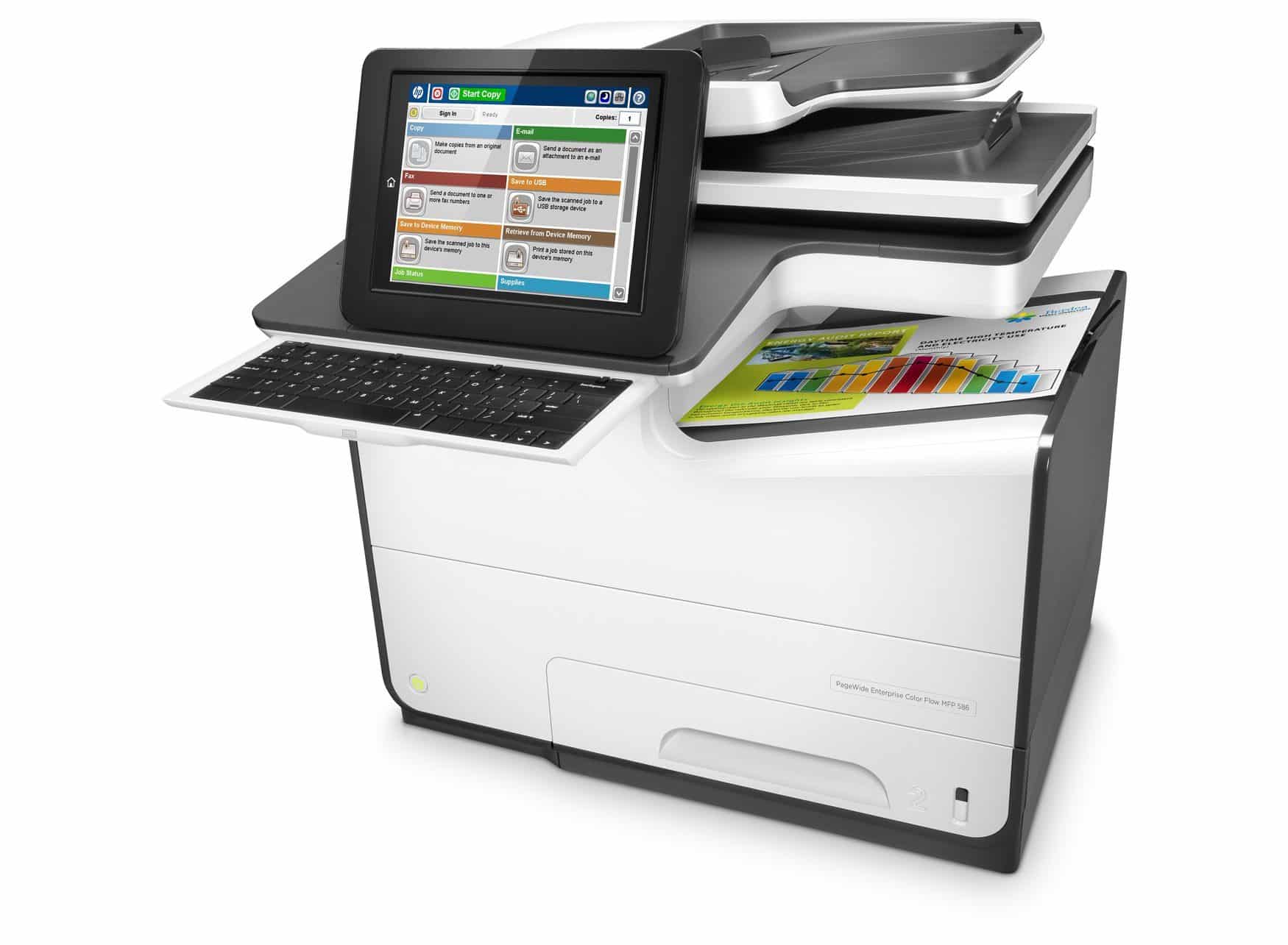 HP PageWide Enterprise Color Flow MFP 586z Inkjet-Multifunktionsgerät A4 2400 x 1200 DPI 75 Seiten pro Minute Duplex-NETZWERK-Fax