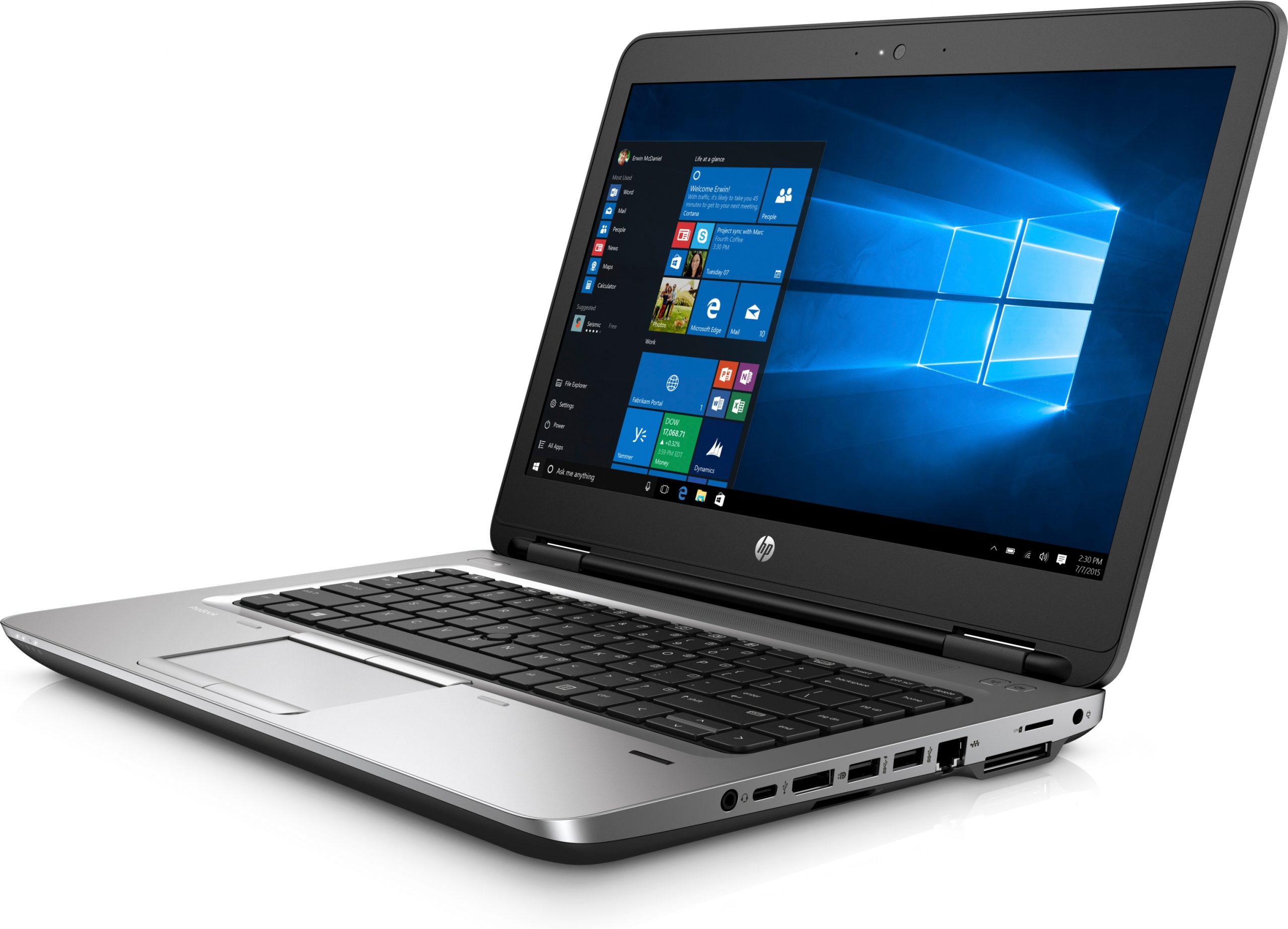 HP ProBook 645 G3 14″ HD-Notebook | AMD A6-8530B 2,3 GHz | SSD 256 GB | RAM 8 GB | Webcam-Tastatur ITA | HP D9Y32AA Dockingstation und kostenlose PC-Tasche | Windows 10 Pro