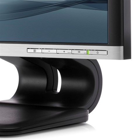 HP Compaq LA1905wg 19-Zoll-LCD-Monitor, Kontrast 1000:1, Helligkeit 250 cd/m², Reaktionszeit 5 ms, VGA, DVI, DisplayPort, USB