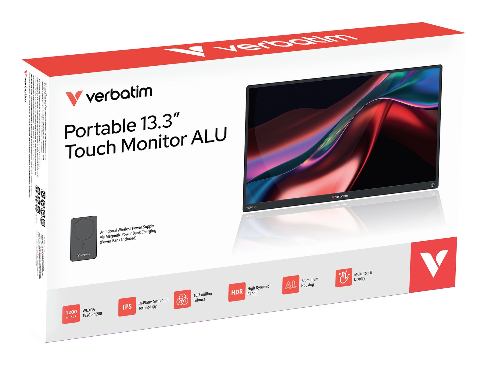 VERBATIM MONITOR PORTATILE TOUCH 13.3 WLESS POWER