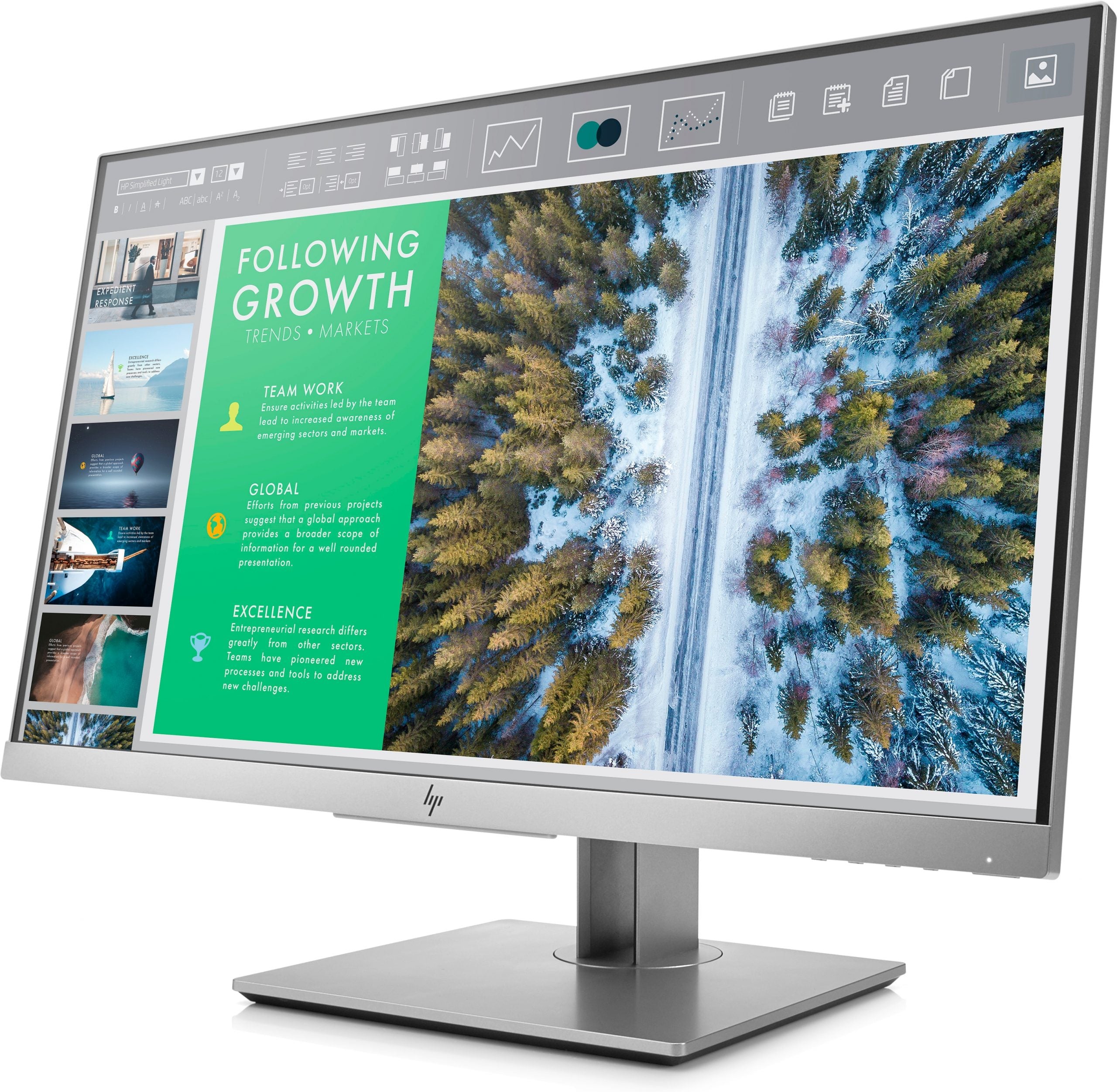 HP EliteDisplay E243 24-Zoll-LED-Monitor, 1920 x 1080 Pixel, Full HD, Kontrast 1000:1, Helligkeit 250 cd/m², Reaktionszeit 5 ms, USB, VGA, HDMI, DVI