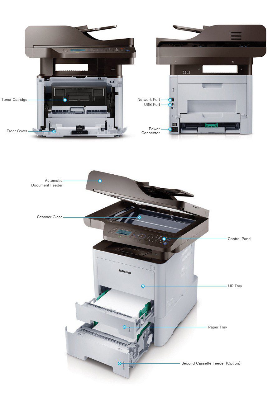 Samsung M4070fr Multifunzione Professionale Bianco e Nero 40 Pagine al Minuto Scanner Duplex automatico Pari al Nuovo