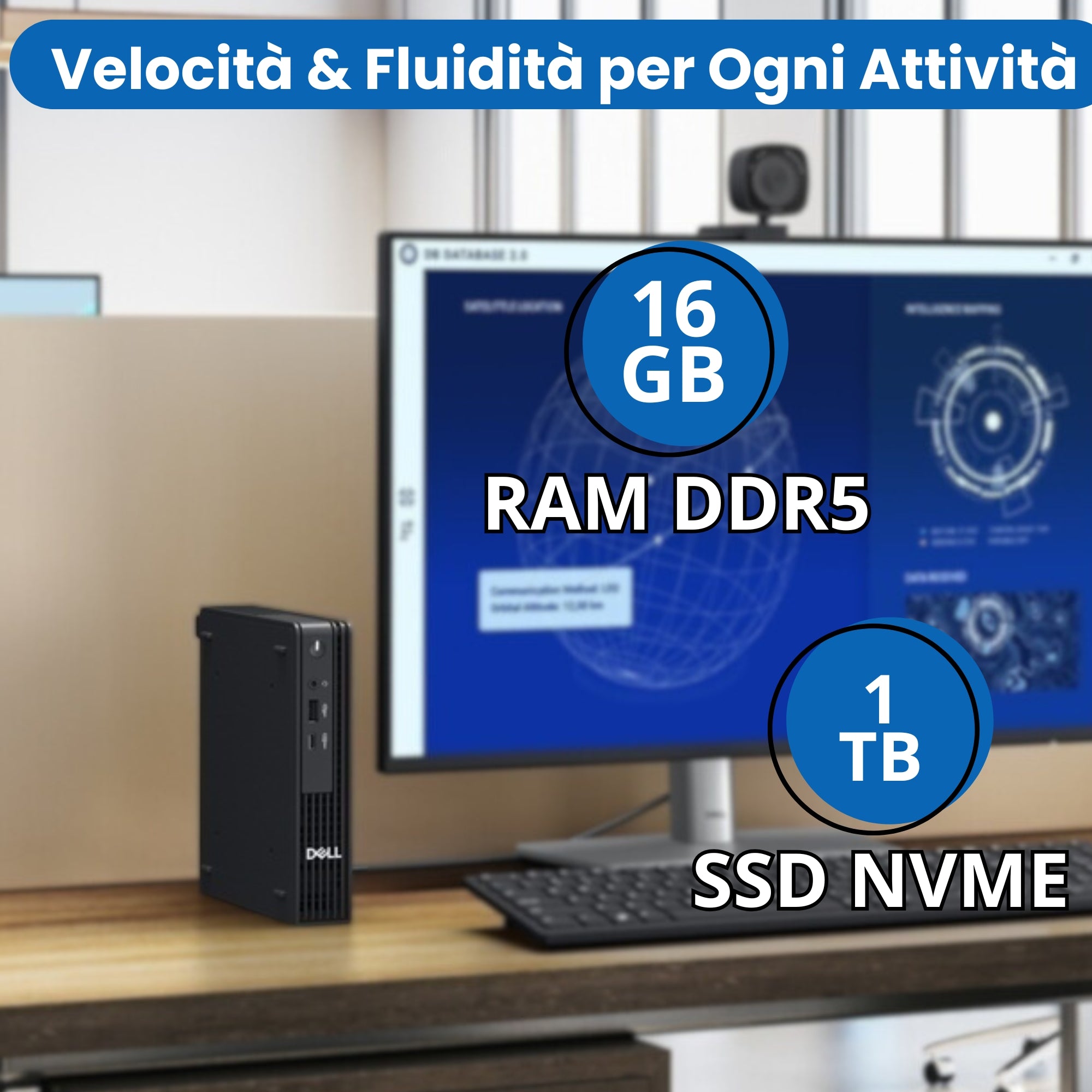 Dell Pro QCM1250 Micro | Intel i5-14500T | Ram 16GB DDR5 | SSD NVMe 1TB | Windows 11 Office 2024 - NUOVO con Docking 10-in-1