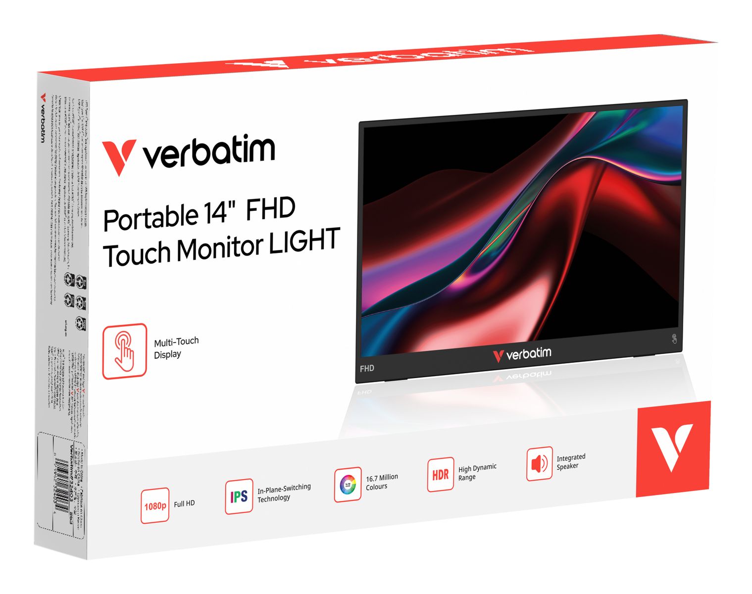 Verbatim PORTABLE 14 FHD TOUCH MONITOR LIGHT