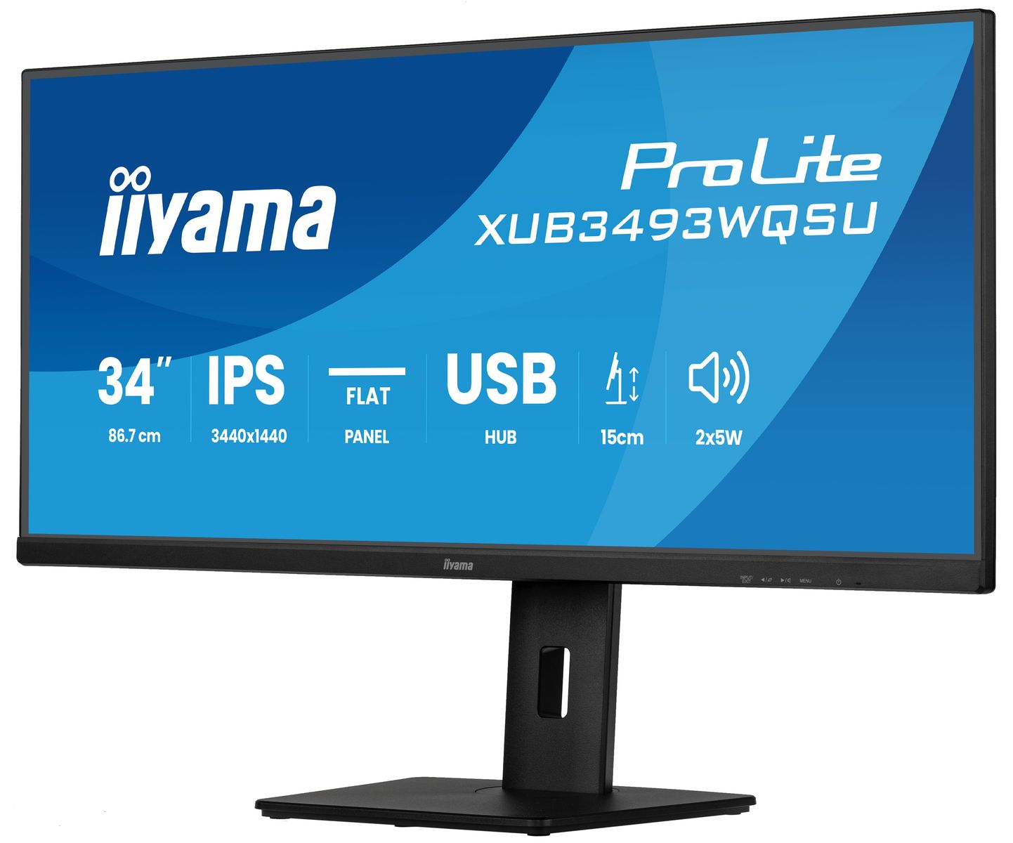 IIYAMA 34 UW IPS-panel, 3440x1440@120Hz (21:9), 400cdm²