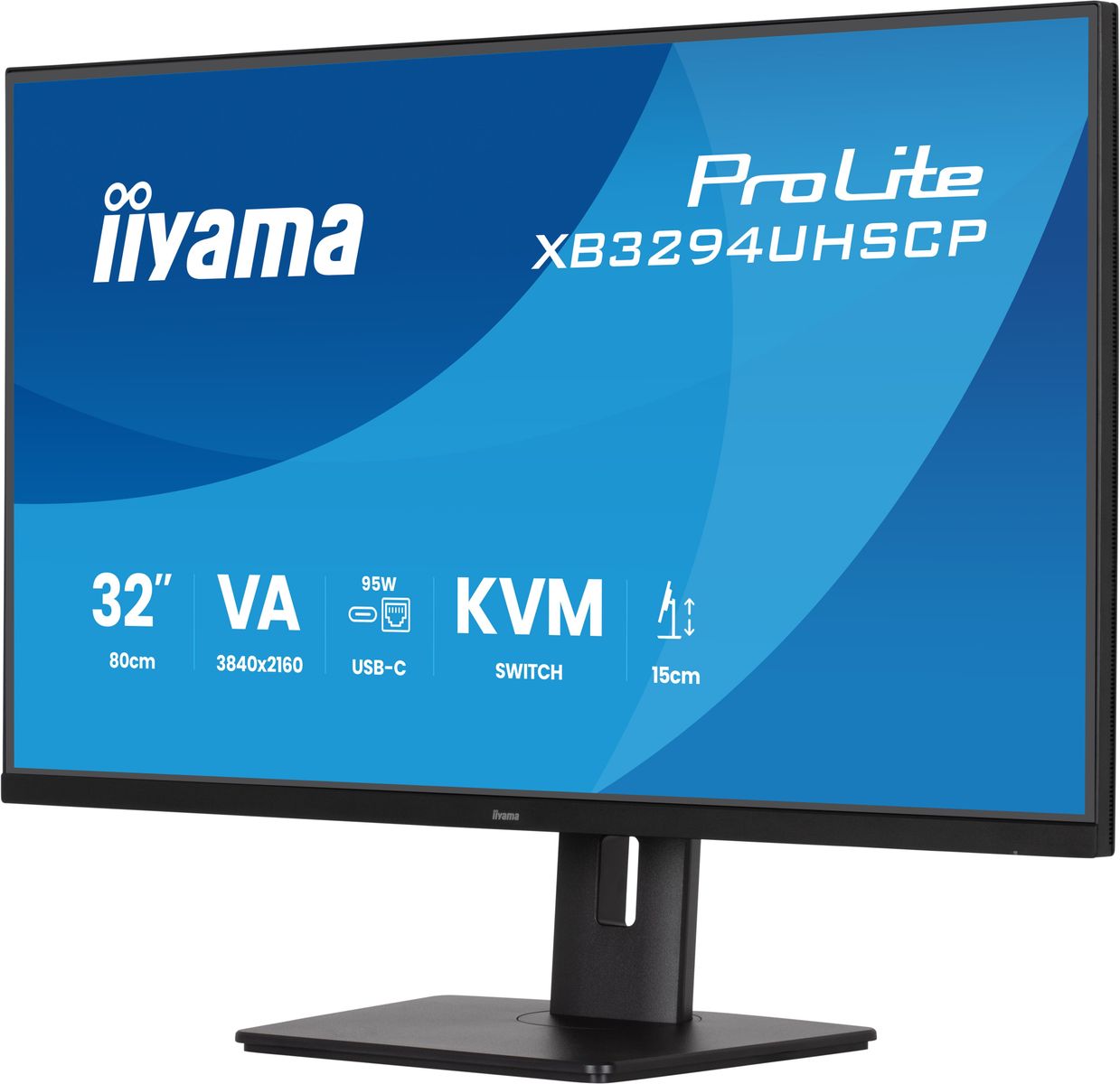 IIYAMA 32 VA-panel, 3840x2160 DisplayPort, 2x HDMI, USB