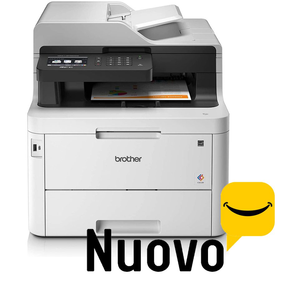 Brother MFC-L3770CDW A4-Farb-LED-Multifunktionsdrucker mit WLAN, Dual CIS, Ethernet, NFC 24 Seiten pro Minute ADF Automatischer Duplexdruck