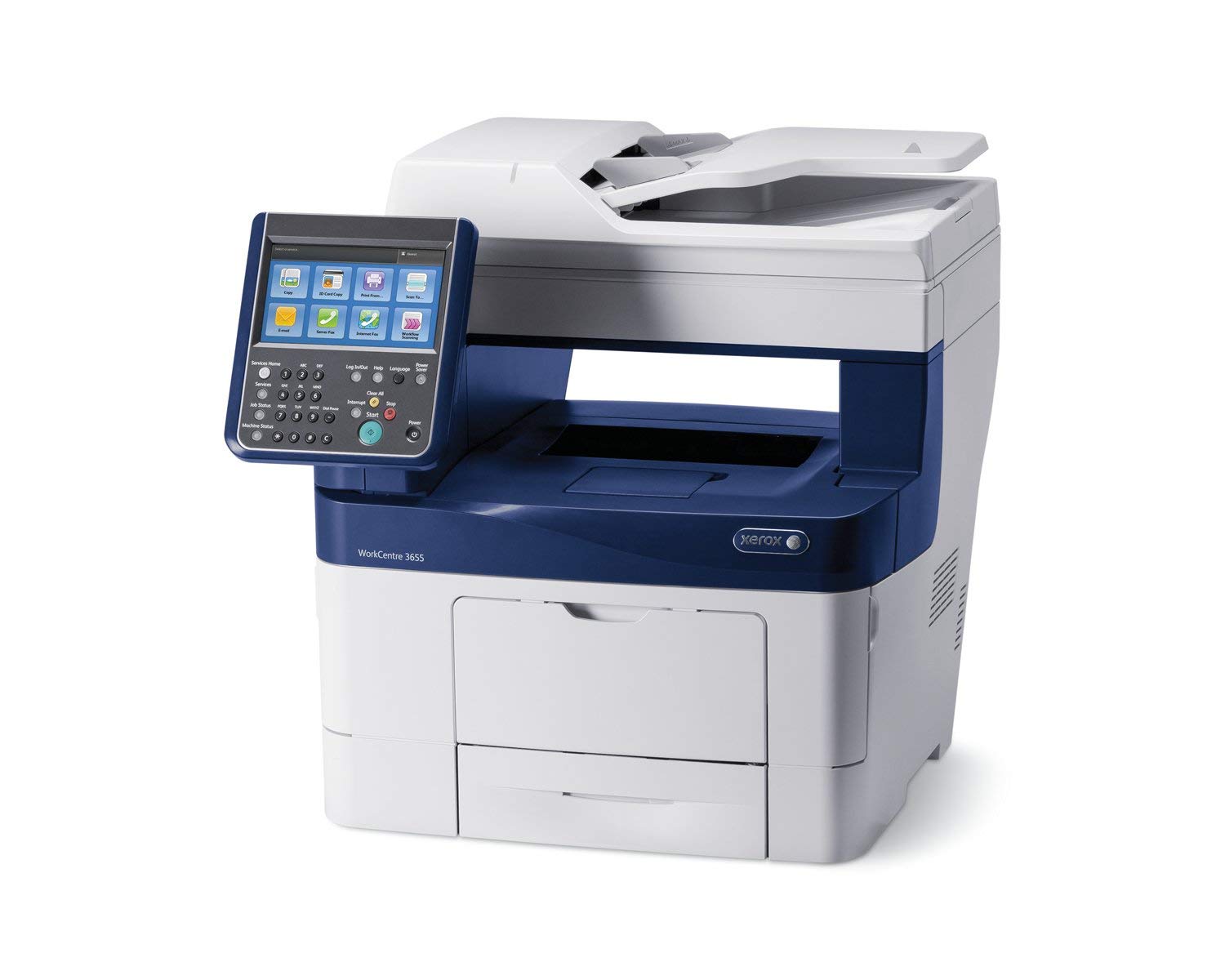 Xerox Work Center 3655 Multifunktions-LASER SCHWARZWEISS A4 45 Seiten pro Minute 1200 x 1200 Duplex Netzwerk vorne/hinten