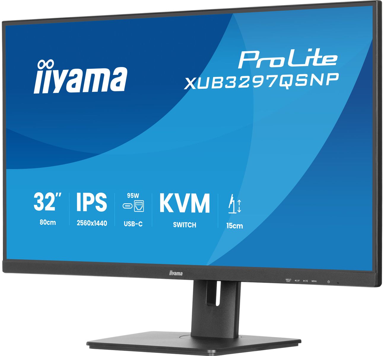 IIYAMA 32 IPS-panel, 2560x1440, 350cd/m², USB-C Dock