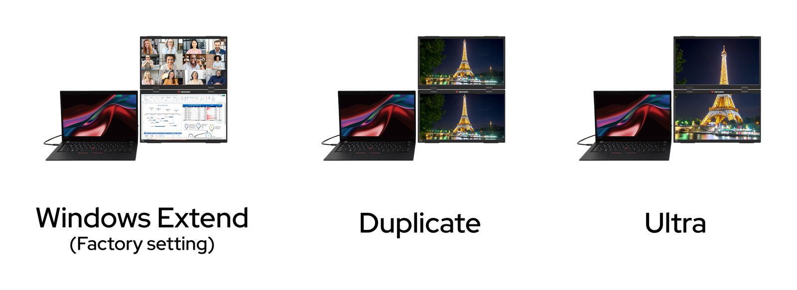 VERBATIM DUAL MONITOR PORTATILE 15,6 FHD