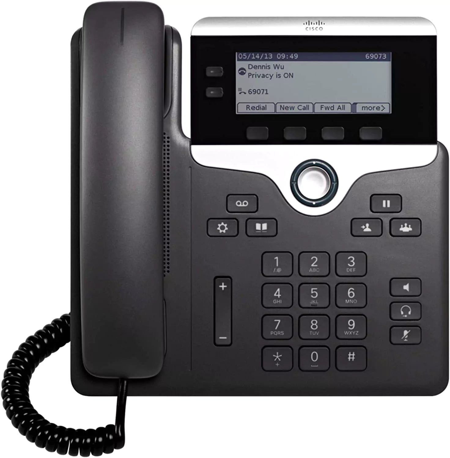 Cisco CP-7821 2-line IP telephone with ergonomic design 3.5″ display PoE Ethernet port perfect for reception and hall