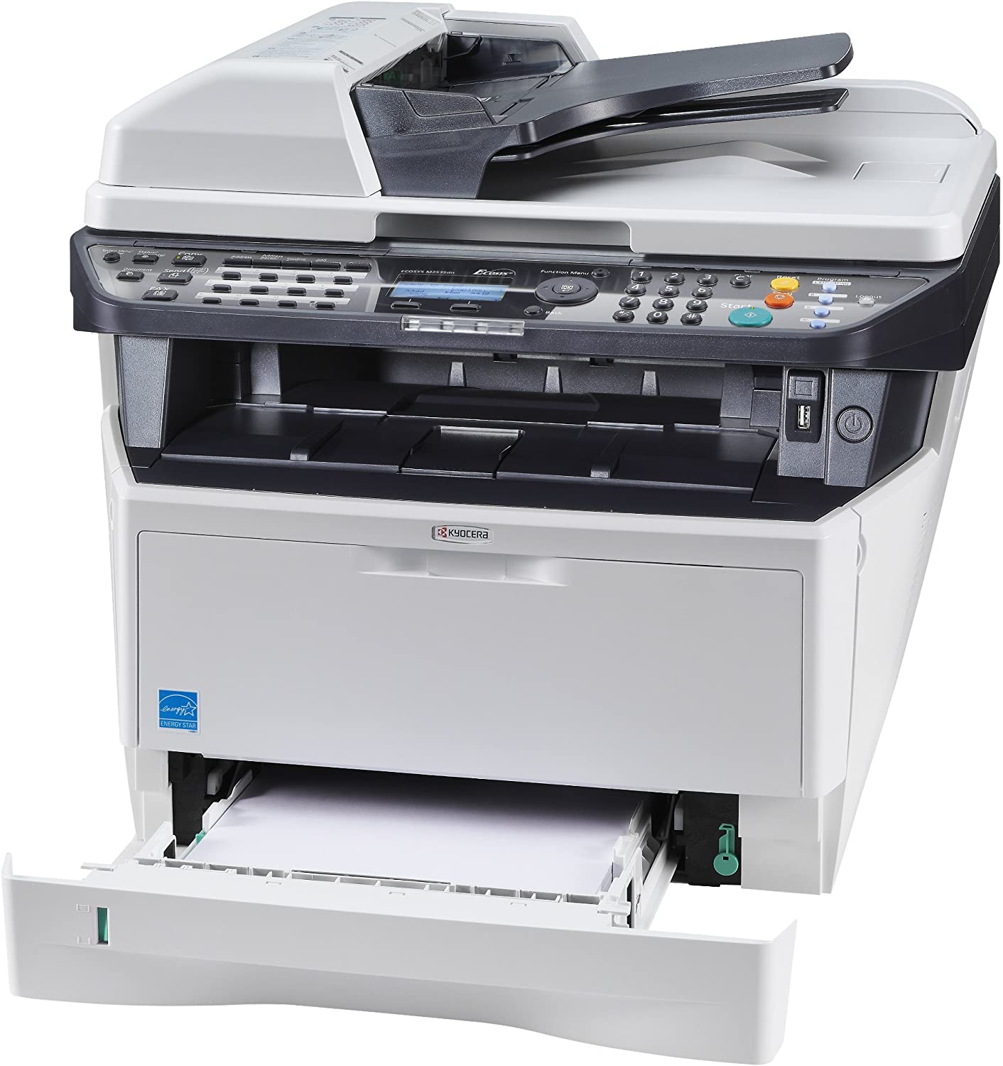 Kyocera ECOSYS M2535dn Multifunktionslaser Monochrom S/W 37 ppm Duplex Netzwerk vorne/hinten