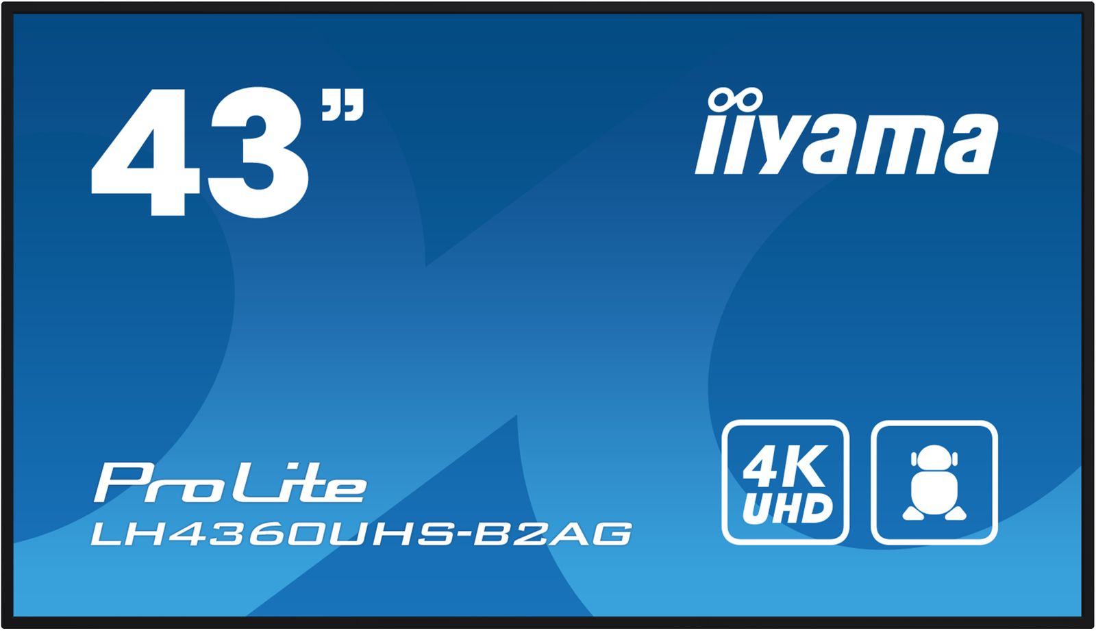 IIYAMA 43 3840x2160 500cd/m² 3x HDMI, USB 2x 10W wifi
