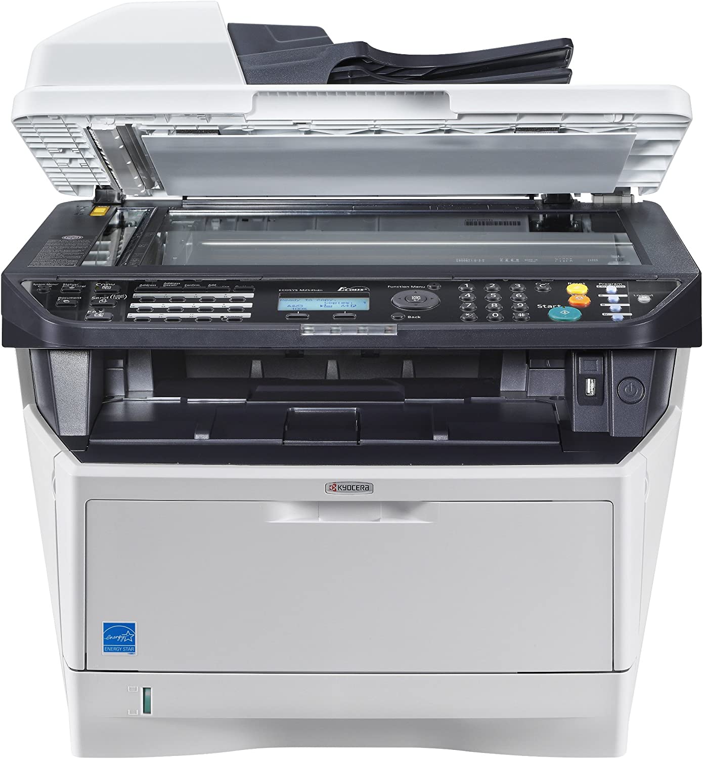 Kyocera ECOSYS M2535dn Multifunktionslaser Monochrom S/W 37 ppm Duplex Netzwerk vorne/hinten