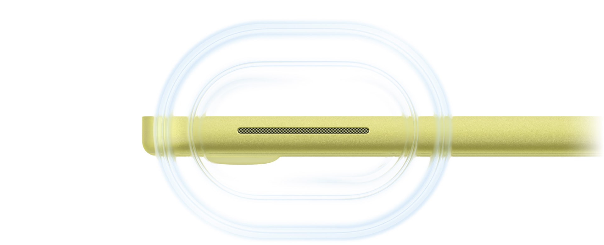 Profilo laterale del MacBook Neo 13" Giallo agrume con porta USB-C in evidenza
