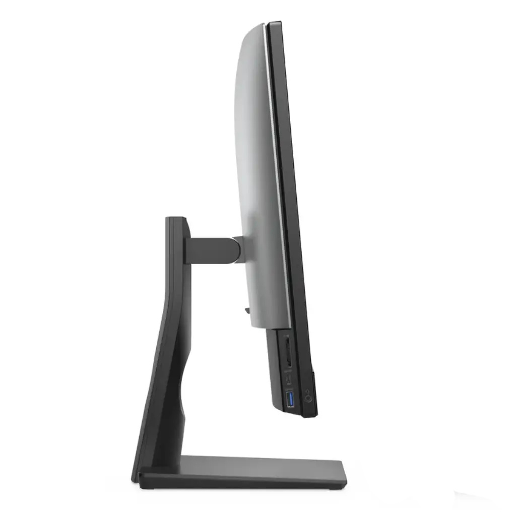 Profilo laterale sinistro del Dell OptiPlex 7460 All In One Touch 24" i5-8500 Ricondizionato, design sottile e moderno per spazi ridotti.