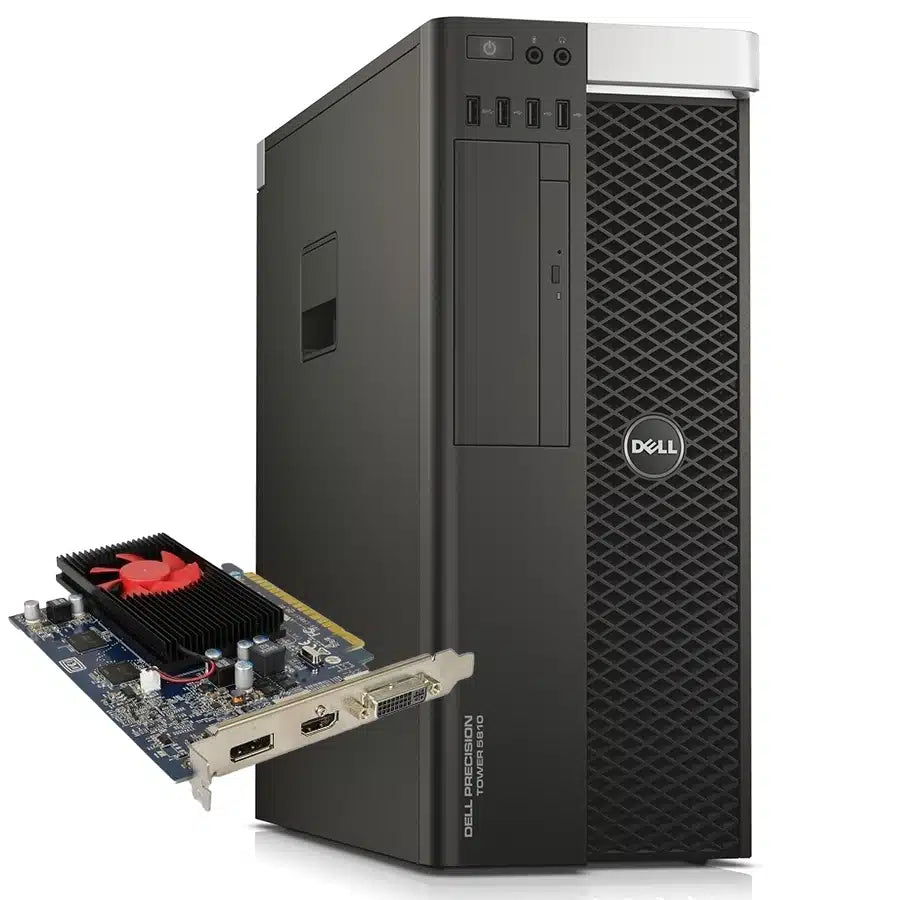 DELL Precision T5810 Tower Workstation | Intel Xeon E5-1620 V3 | ATI Radeon R7 450 4GB | Windows 11 Pro Microsoft Office 2021 Powerful and Versatile HDMI