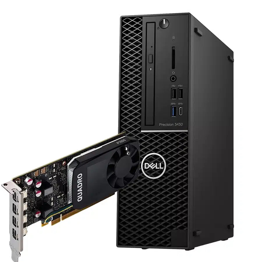 Dell Precision Tower 3430 | Intel Core i7-8700 | Ram 16GB | SSD 512GB | Nvidia Quadro P1000 Windows 11 Pro Display Port USB Type-C The Union of Power and Design