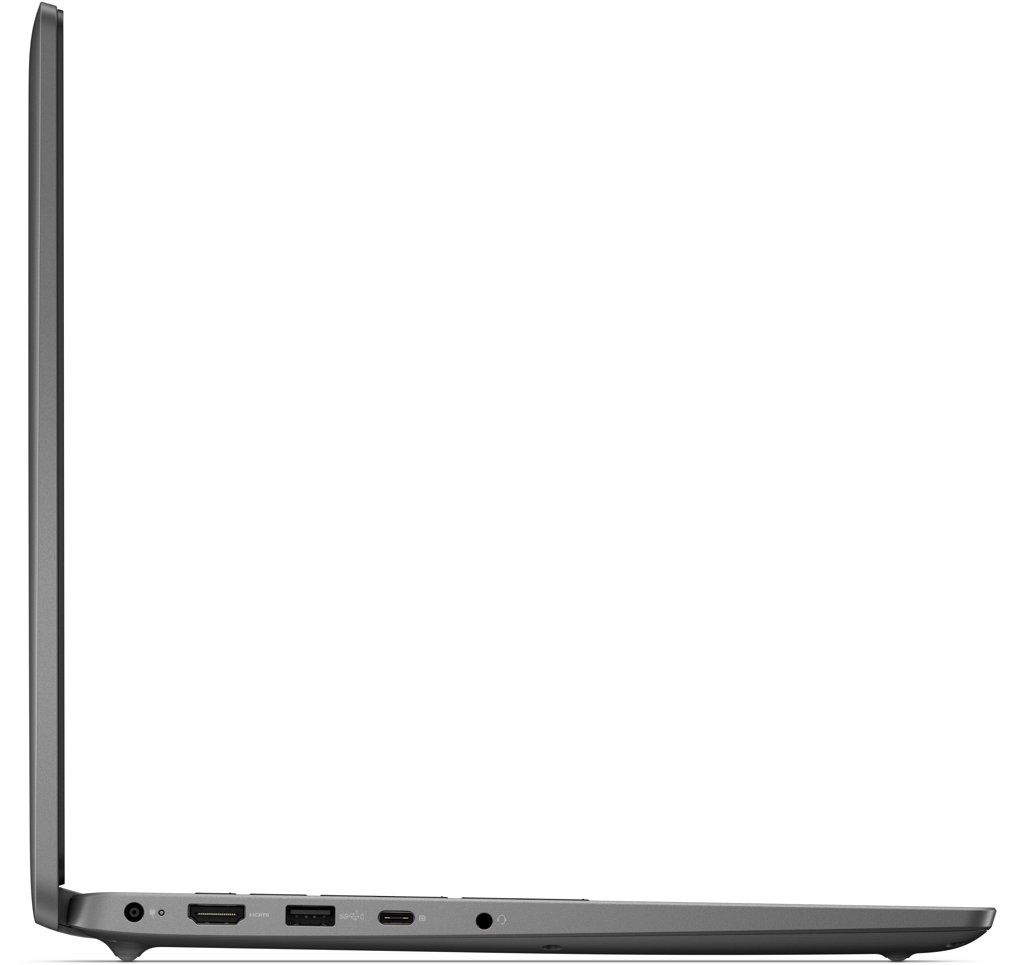 Profilo laterale sinistro del Dell Latitude 3550 i7 con porte HDMI e USB-C, laptop potente con SSD 1TB e RAM 64GB per produttività avanzata.