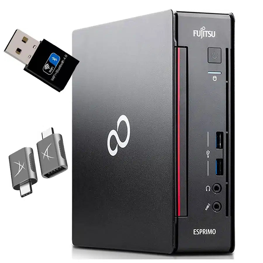 Fujitsu Esprimo Q956 Mini PC | Intel Core i5-6500T | Windows 11 Pro WiFi Bluetooth Efficienza e Sostenibilità per il Tuo Ambiente di Lavoro