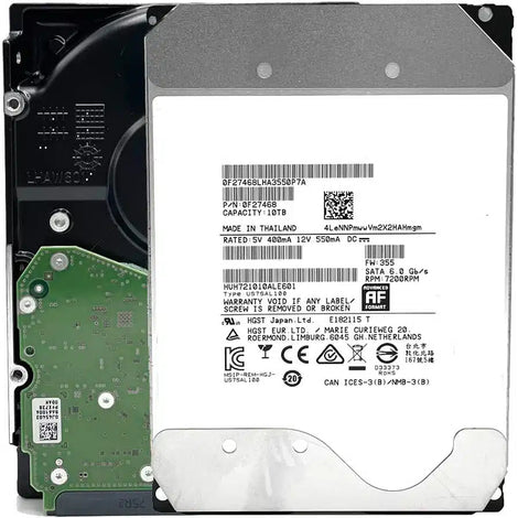 Hard Disk HGST da 10TB 3.5" - 0F27468 SATA 6.0Gb/s 7200 RPM Storage di Alta Capacità