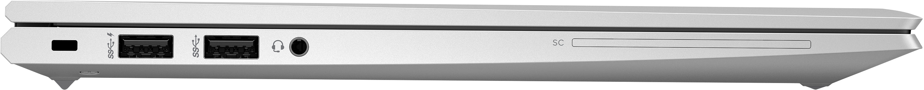 HP EliteBook 840 G8 Ricondizionato - lato sinistro con porte USB-A e jack audio