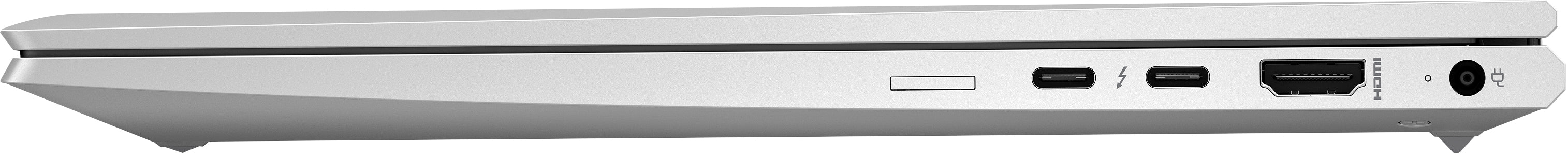 HP EliteBook 840 G8 Ricondizionato - lato destro con porte USB-C Thunderbolt, HDMI e alimentazione