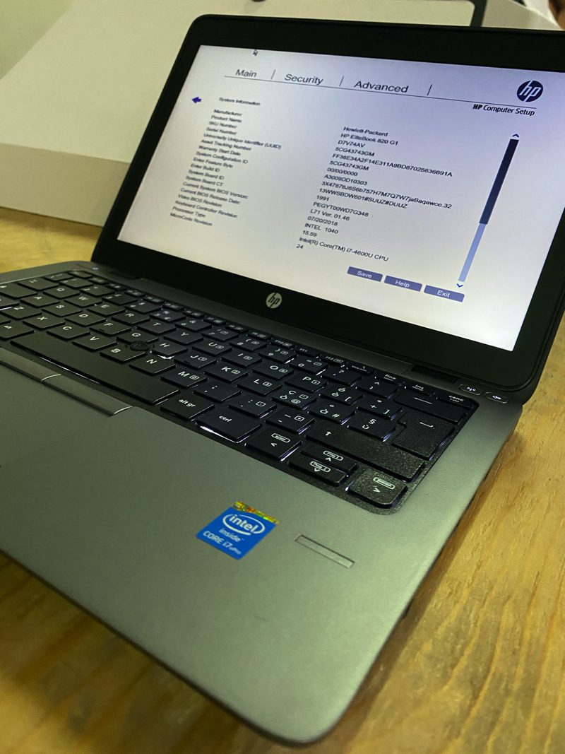 HP EliteBook 820 G1 Notebook Core i7-4600U 8Gb 256Gb SSD 12.5