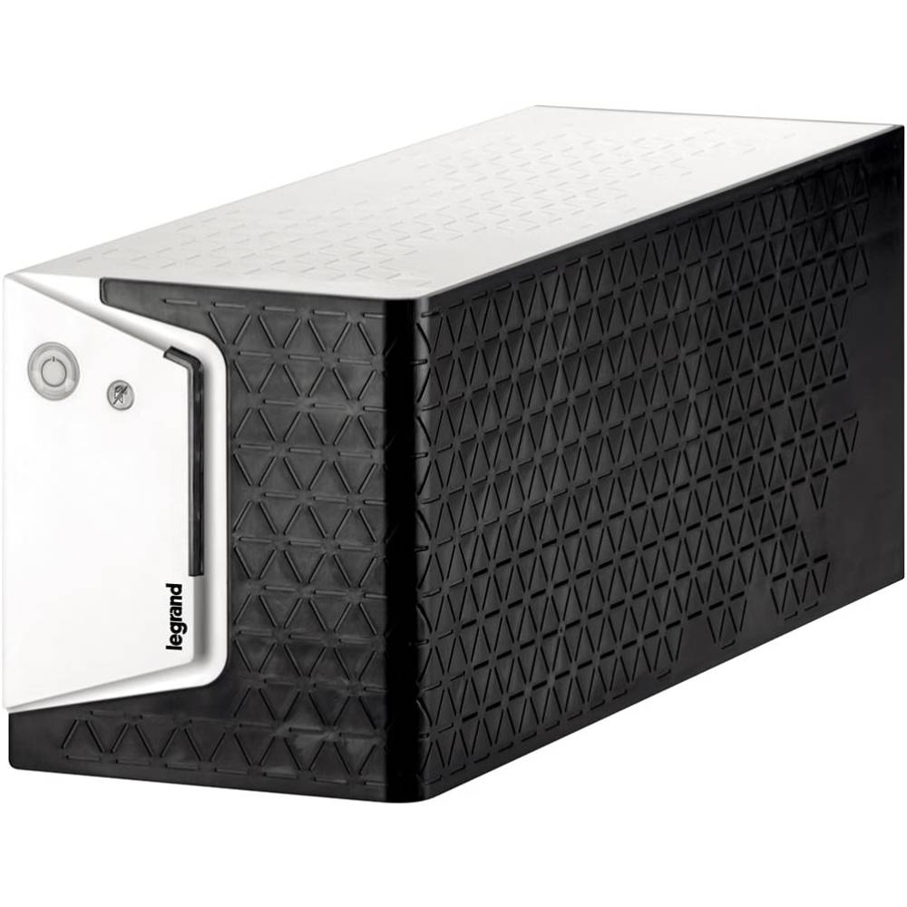 Legrand Keor SP-Line Interactive 600VA - retro dell'UPS con pulsante di accensione, tasto mute allarme e prese di uscita Schuko e IEC C13