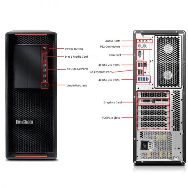 Lenovo ThinkStation P500 WorkStation | Intel Xeon E5-2678 v3 12Cores 2.5Ghz | 32GB RAM | 512Gb SSD | Nvidia Quadro K2000 2Gb | Windows 10 Pro |