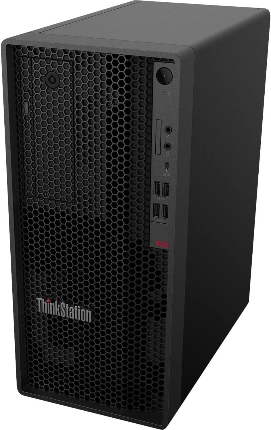 Workstation Lenovo ThinkStation P350 con Intel i9 e NVIDIA RTX A4000, progettata per prestazioni elevate in ambito CAD e 3D.