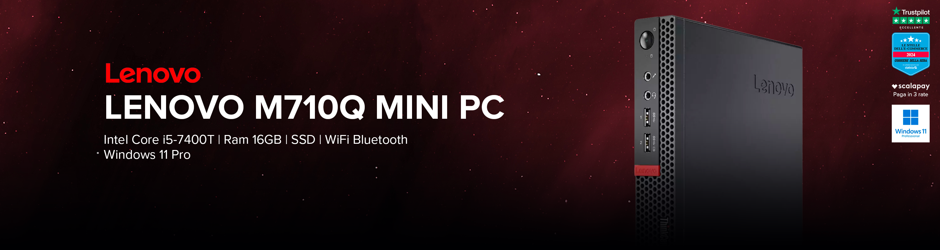 Lenovo M710q Mini PC | Intel Core i5-7400T