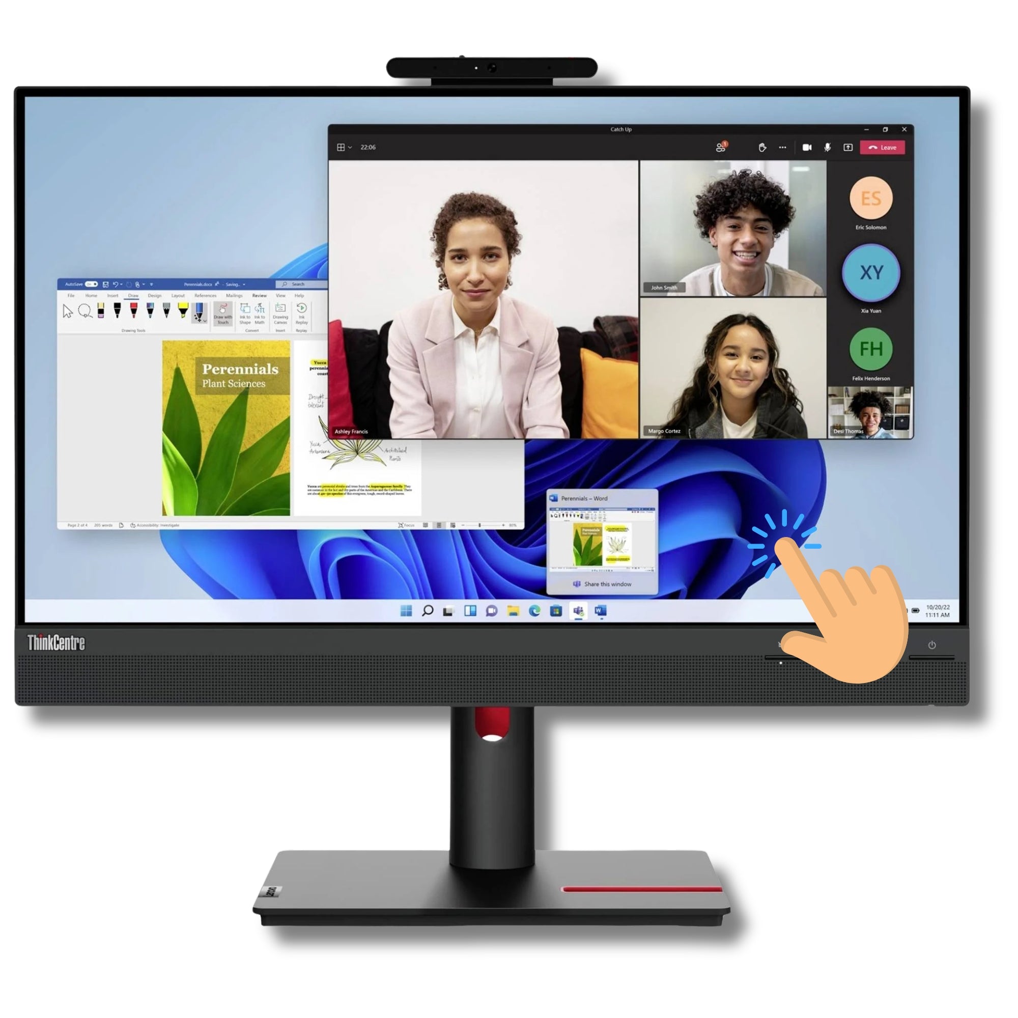 Lenovo ThinkCentre TIO24 Touch 24″ | Intel Core i5‑10400T | WebCam Casse Audio FreeDOS Monitor NUOVO