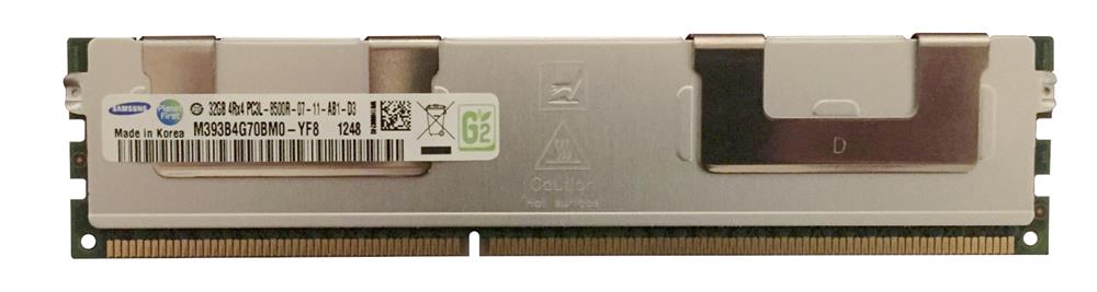 M393B4G70BM0-YF8 Samsung 32 GB PC3-8500 DDR3-1066 MHz ECC registriertes CL7 240-Pin DIMM 1,35 V Niederspannungs-Quad-Rank-Speichermodul