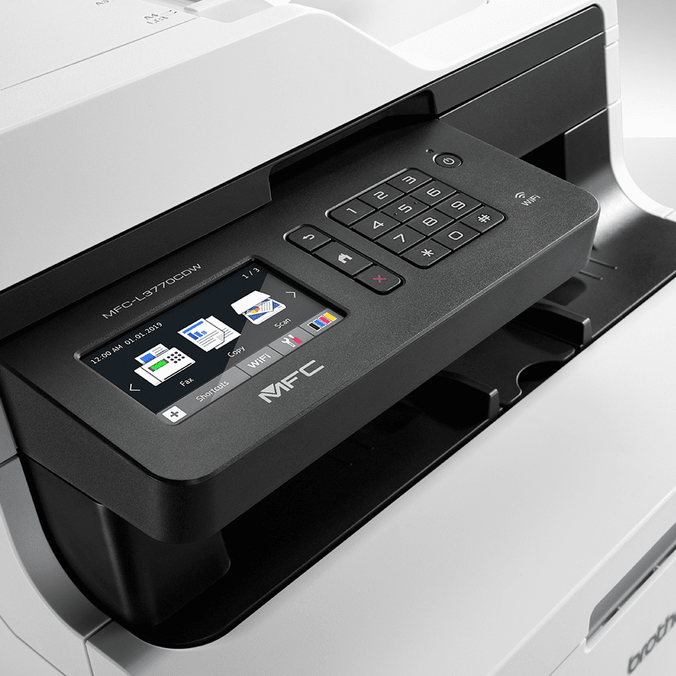 Brother MFC-L3770CDW Stampante multifunzione LED a colori A4 con Wi-Fi, Dual CIS, Ethernet, NFC 24ppm ADF Fronte/Retro automatico