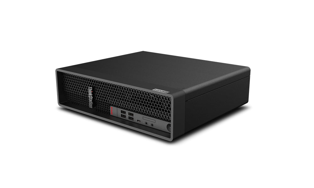 ThinkStation P340 i7 | Workstation compatta Lenovo con case SFF nero, porte frontali USB e design salvaspazio ideale per ambienti professionali.
