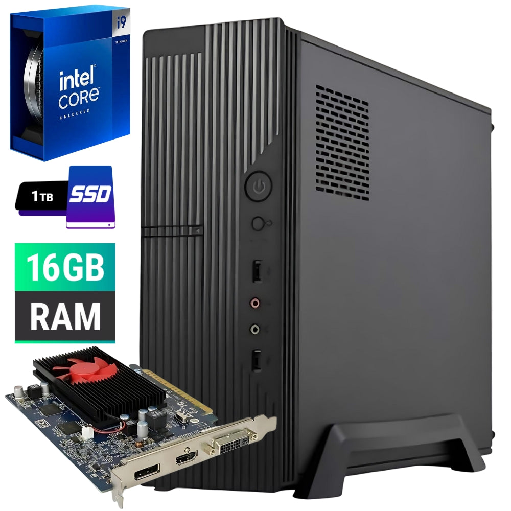 PC Assembled Computers Parts | Intel Core i9-14900KF | Ram 16GB RAM | SSD 1TB | AMD Radeon R7 450 4GB | FreeDOS NEW Product 