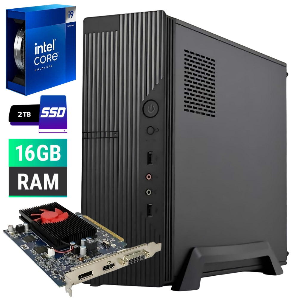 PC Assembled Computers Parts | Intel Core i9-14900KF | Ram 16GB RAM | SSD 2TB | AMD Radeon R7 450 4GB | FreeDOS NEW Product 