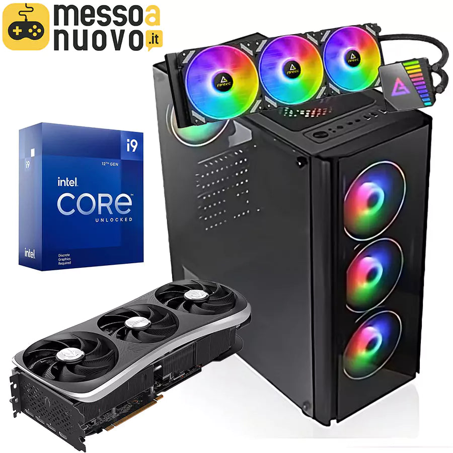 PG Gaming Trinity - PC Gaming RGB | Intel Core i9-12900KF | Ram 32GB | SSD 1TB NVMe | Zotac Nvidia RTX 4090 24GB | Antec Symphony 360 ARGB | Windows 11 Pro Il futuro del gaming