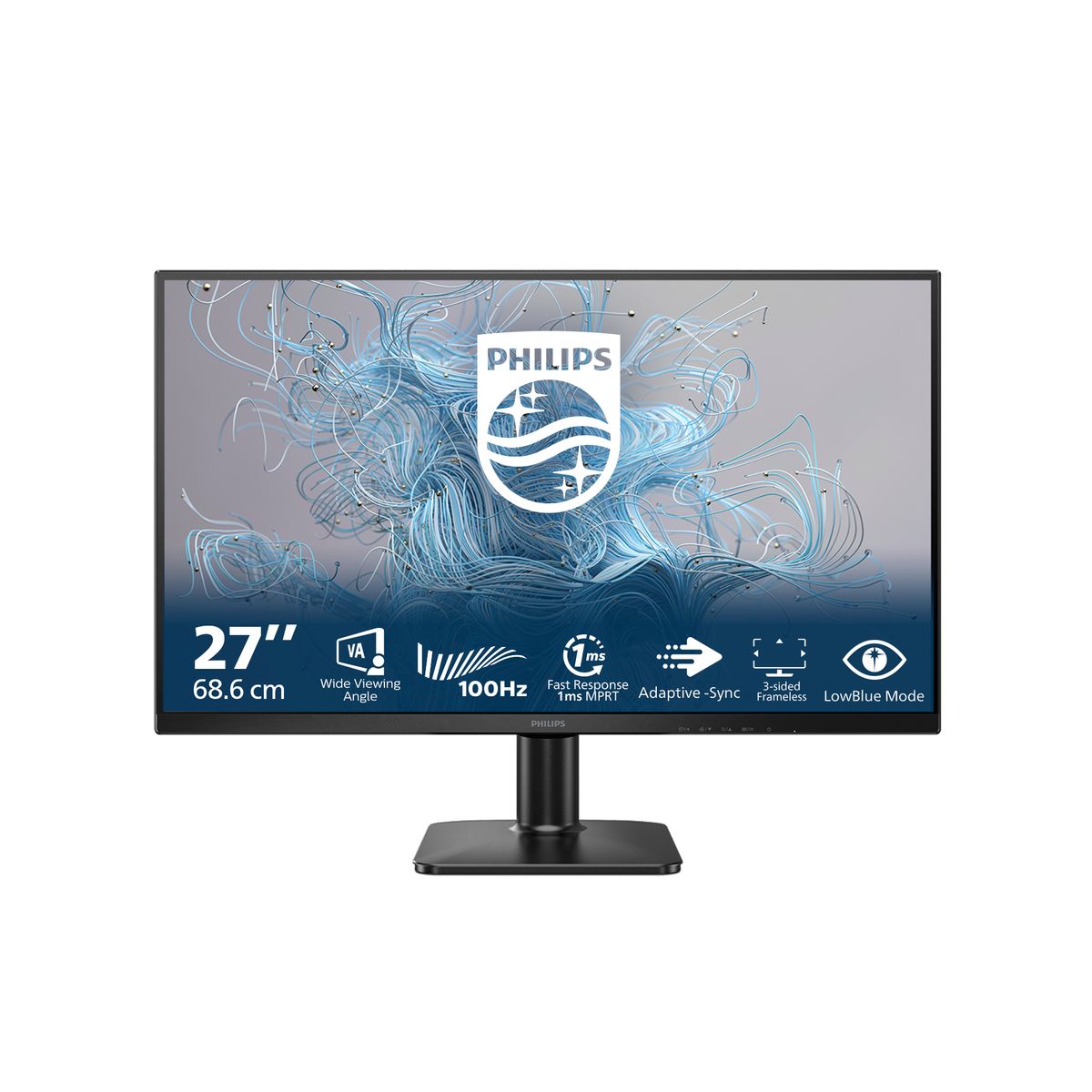 Philips Monitor 27″ Full HD con Adaptive Sync, SmartContrast e risposta rapida 1ms MPRT, perfetto per uso professionale e intrattenimento.