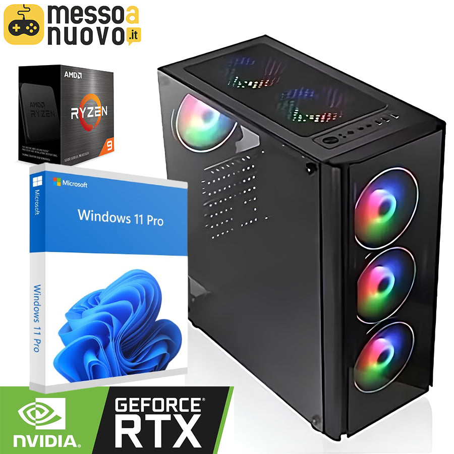 PC Gaming Storm Y | AMD Ryzen 9 5950X | Ram 32GB | 1TB NVMe SSD | RTX 4070 12GB | Windows 11 Pro