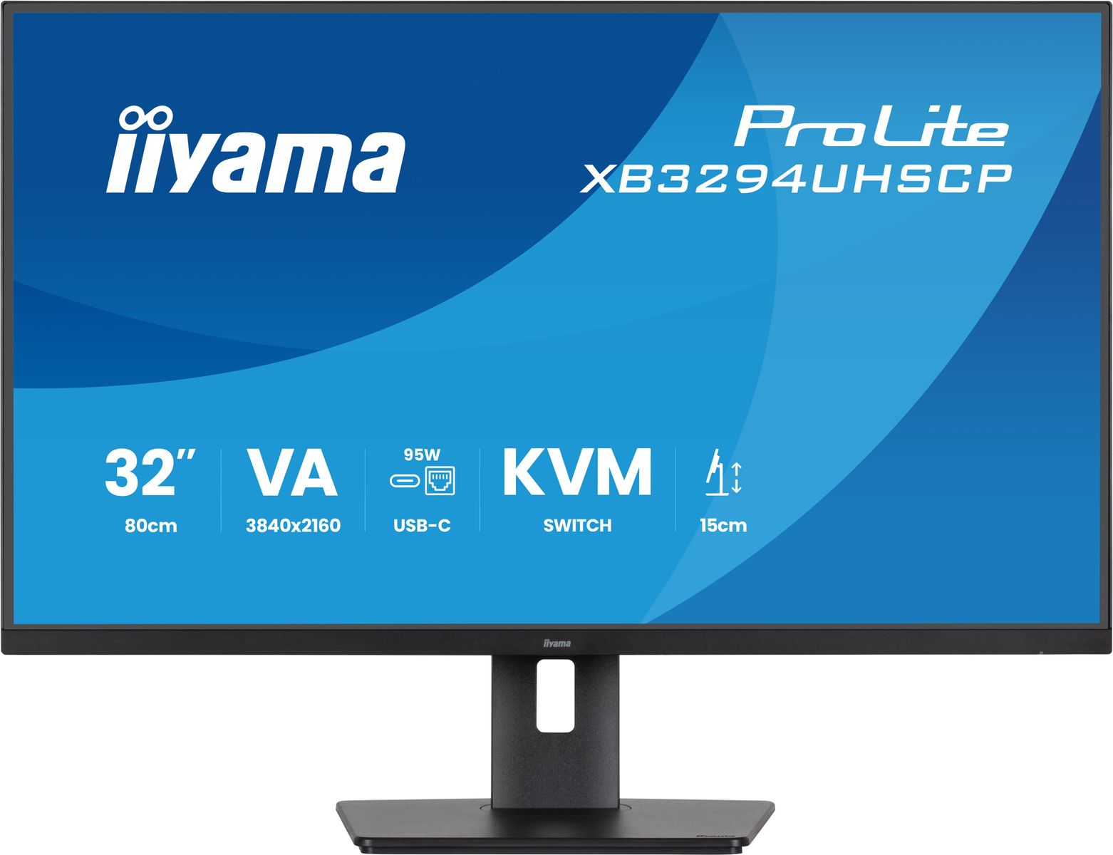 IIYAMA 32 VA-panel, 3840x2160 DisplayPort, 2x HDMI, USB