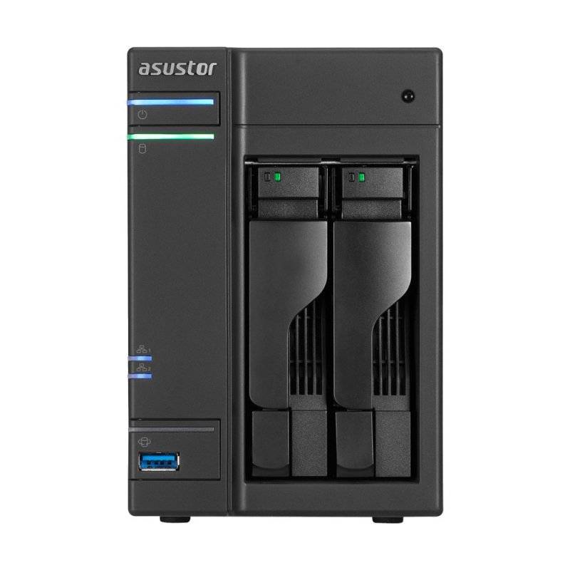 AS6102T NAS KOMPLETT MIT ZWEI WD RED FESTLAUFWERKEN WD10EFRX-68FYTN0 NASWARE 3.0