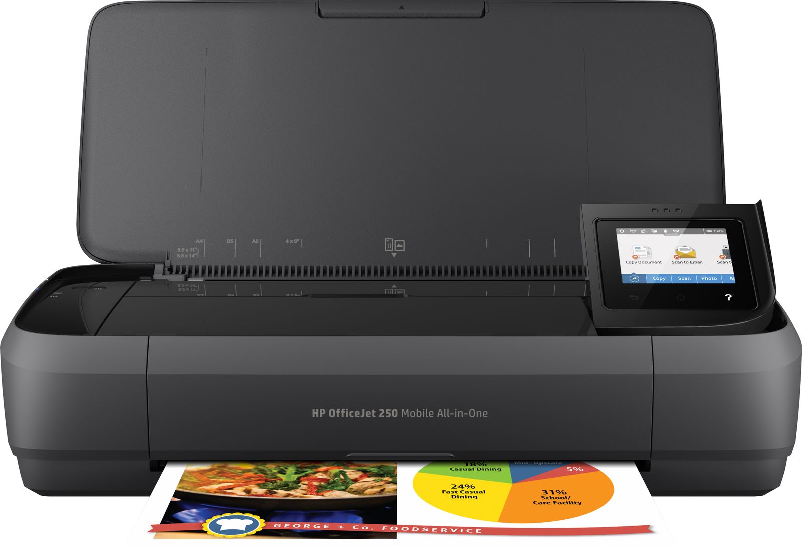 HP OJ 250 MOBILE MFP 9/6PPM WIFI USB ADF 10F