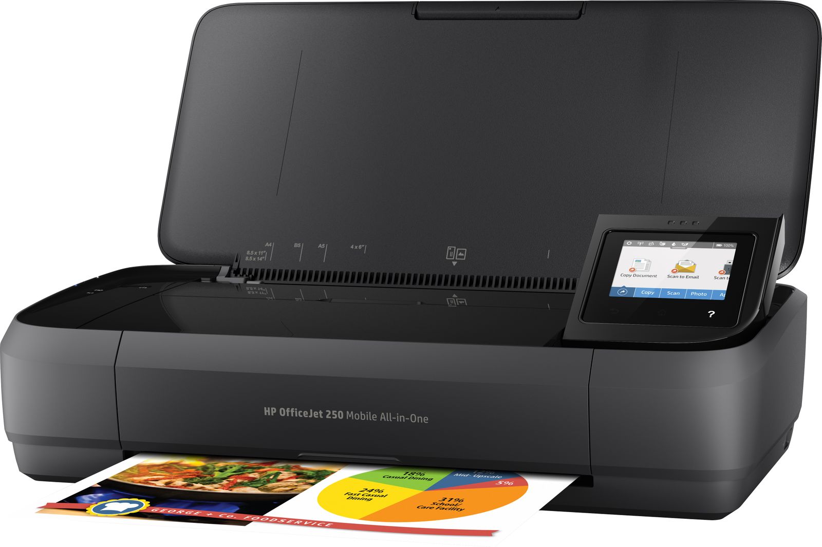 HP OJ 250 MOBILE MFP 9/6PPM WIFI USB ADF 10F